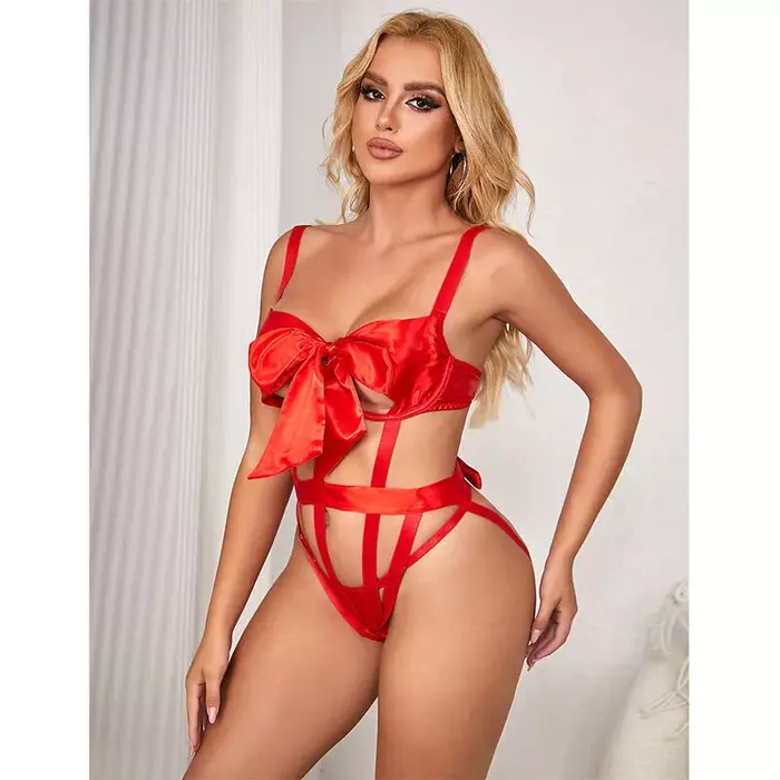 Боди SUBBLIME D-242225 — ажурное красное S/M Photo 9
