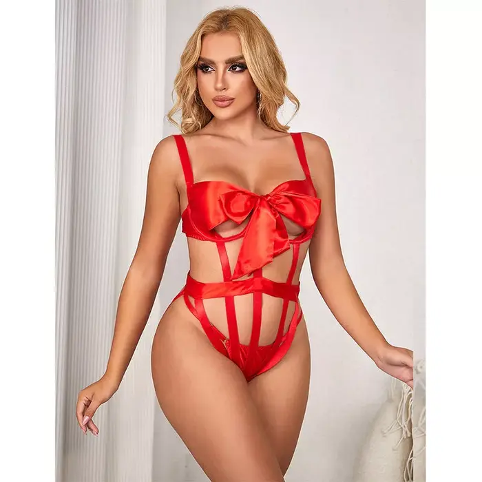 SUBBLIME D-242226 ажурный бодистокинг красный L/XL Photo 8