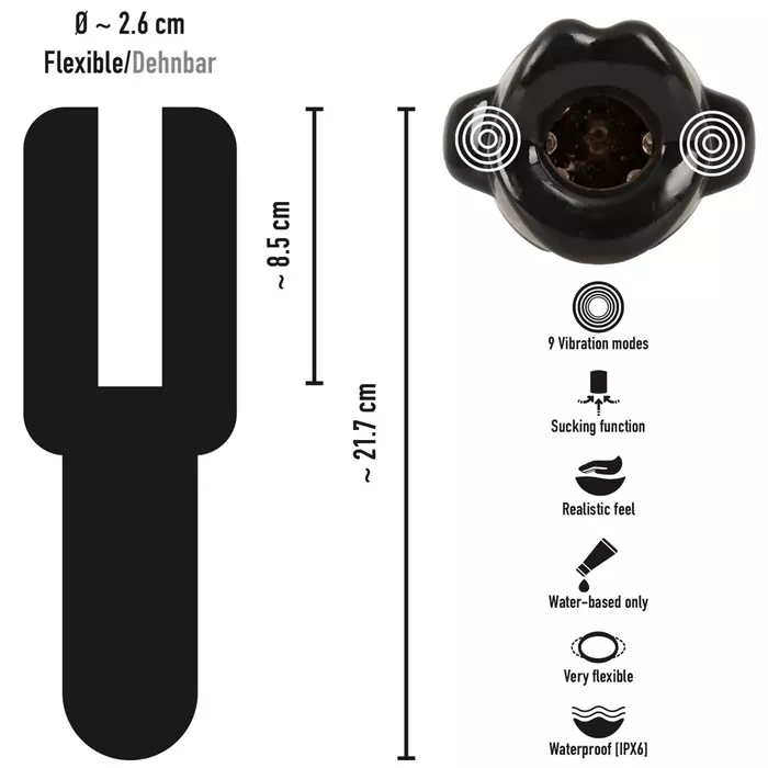 Masturbator You2Toys Stroker Sucking — black silicone Photo 14