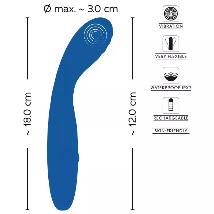 Vibrator sweet smile Flexible G-Spot — silicone, 18 cm Photo 11