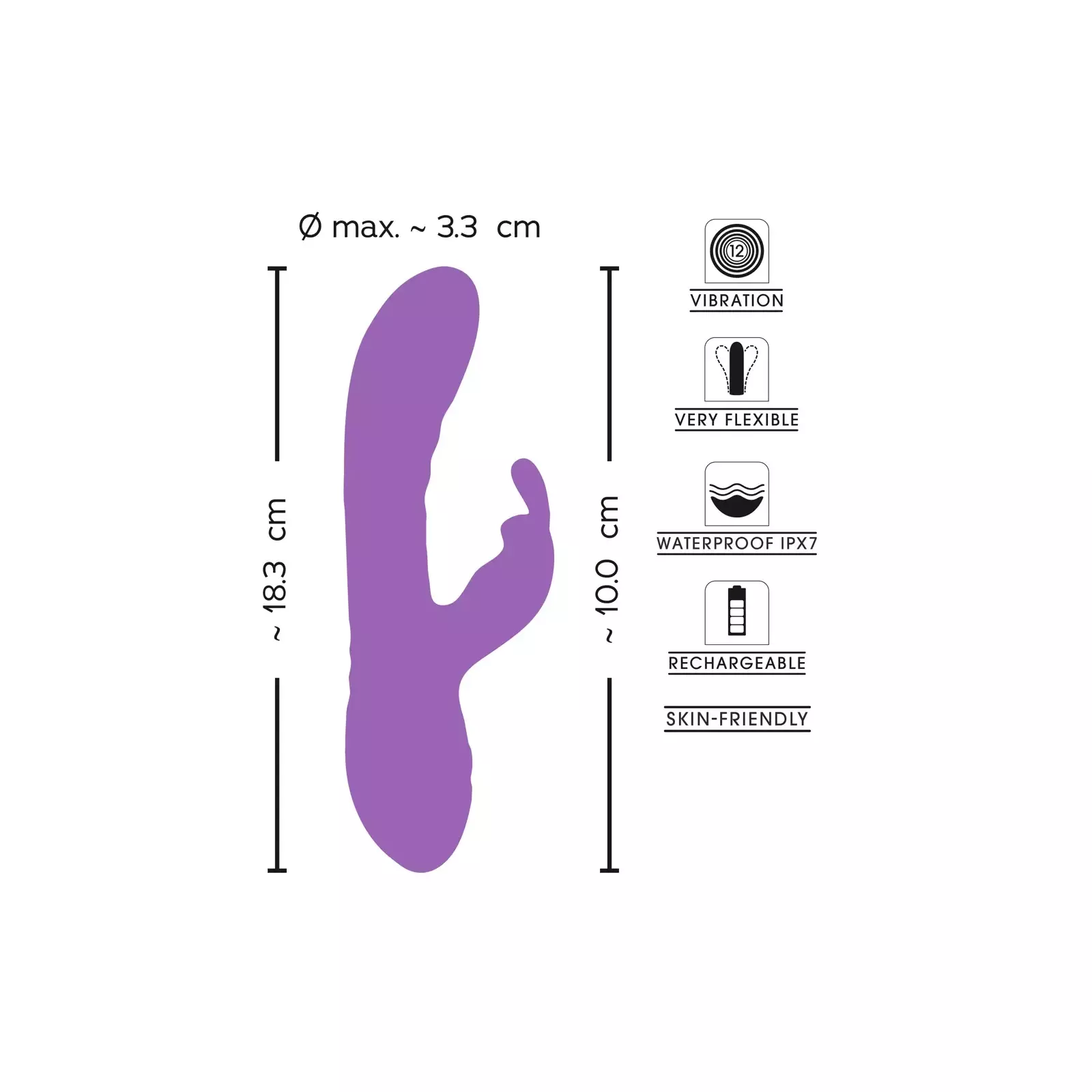 Vibrator Sweet Smile Flexible Rabbit Photo 11