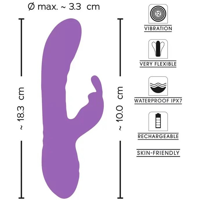 Trusīša vibrators Sweet Smile Flexible — silikons, uzlādējams Photo 11