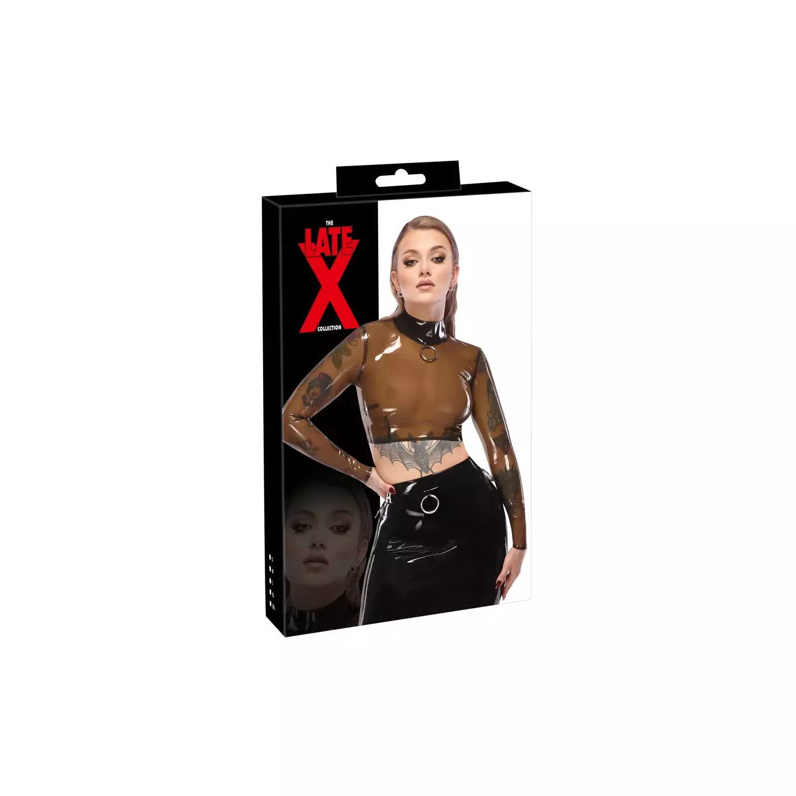 Krekls Latex M, elastīgs materiāls, ērta piegrieztne, melna krāsa Photo 1