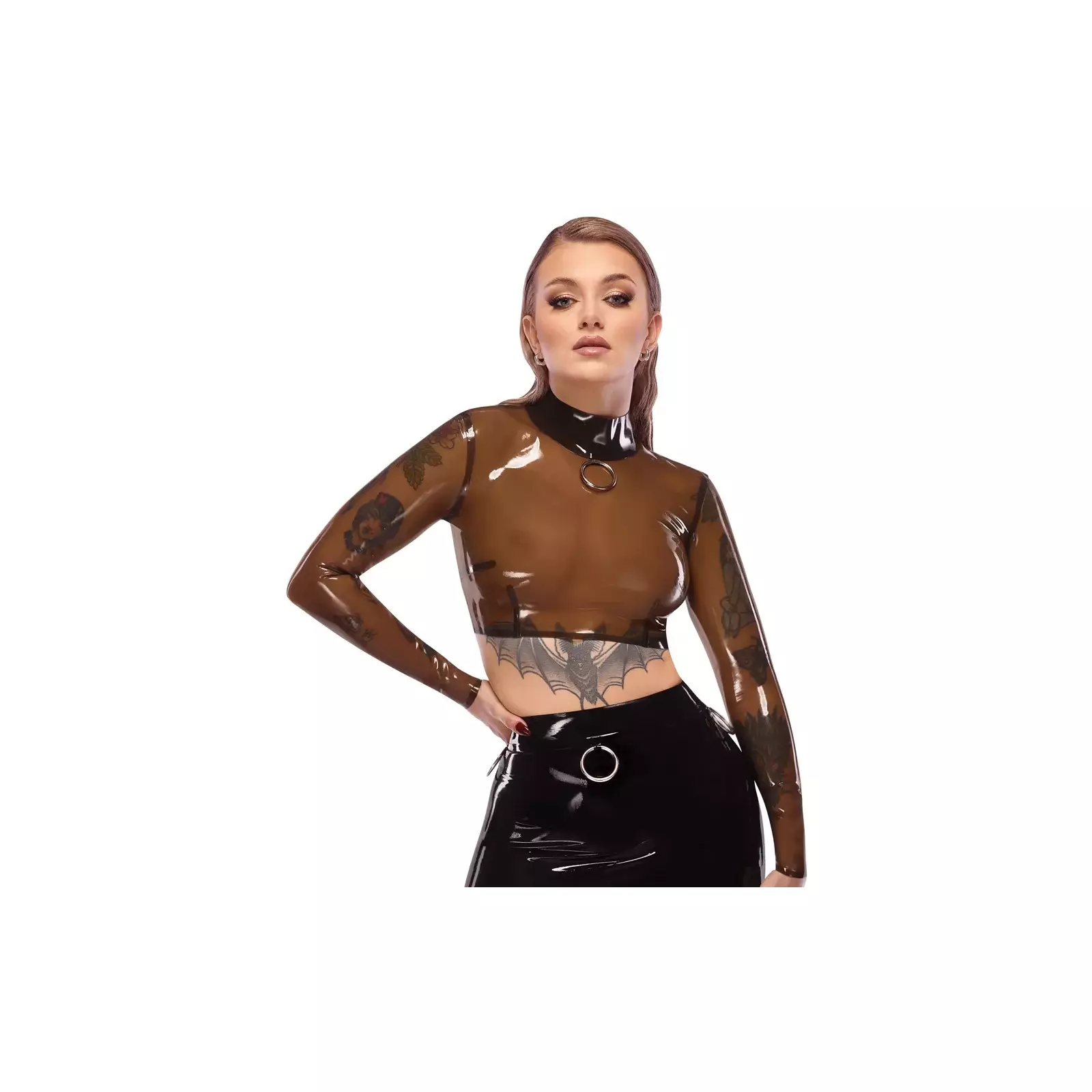 Krekls Latex M, elastīgs materiāls, ērta piegrieztne, melna krāsa Photo 4