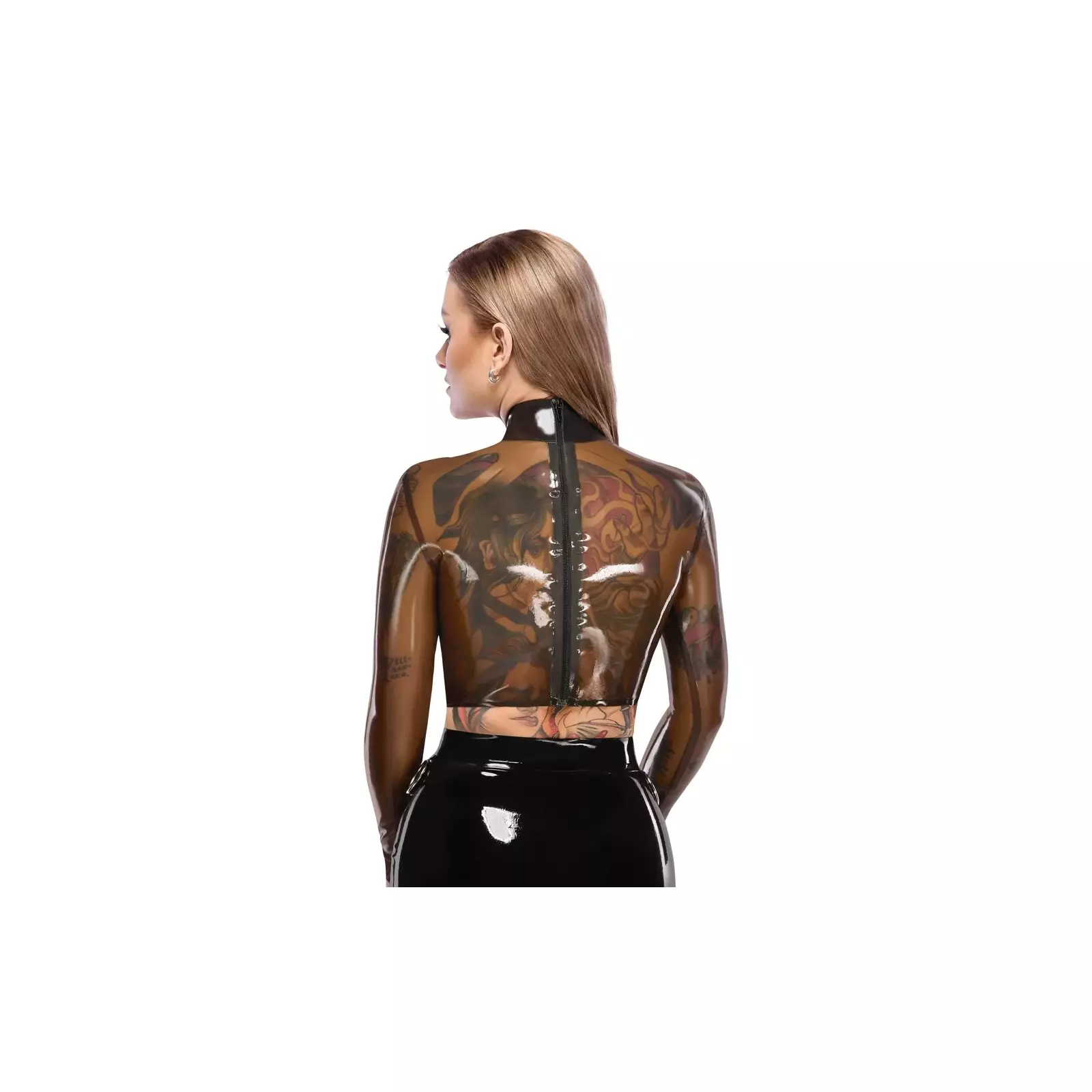Krekls Latex M, elastīgs materiāls, ērta piegrieztne, melna krāsa Photo 5