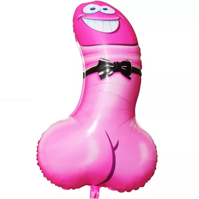 Rozā balons - DIABLO PICANTE, formas penis, 1 gab. Photo 1