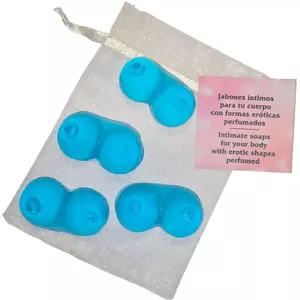 DIABLO PICANTE - 4 mini smaržīgas ziepes krūšu formā zila, D-242370
