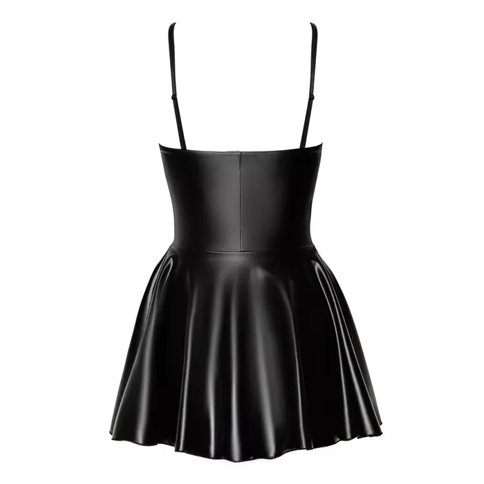 Tube Dress Noir L — black powerwetlook mini Photo 6