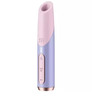 Klitorālais stimulators SATISFYER BOLD KISS WAVE — rokā turams, gaisa impulsu tehnoloģija, uzlādējams, rozā/violets