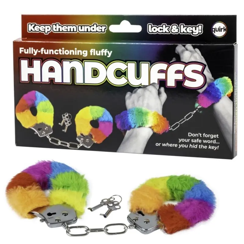 Metal Handcuffs SPENCER & FLETWOOD Rainbow Lined Photo 5