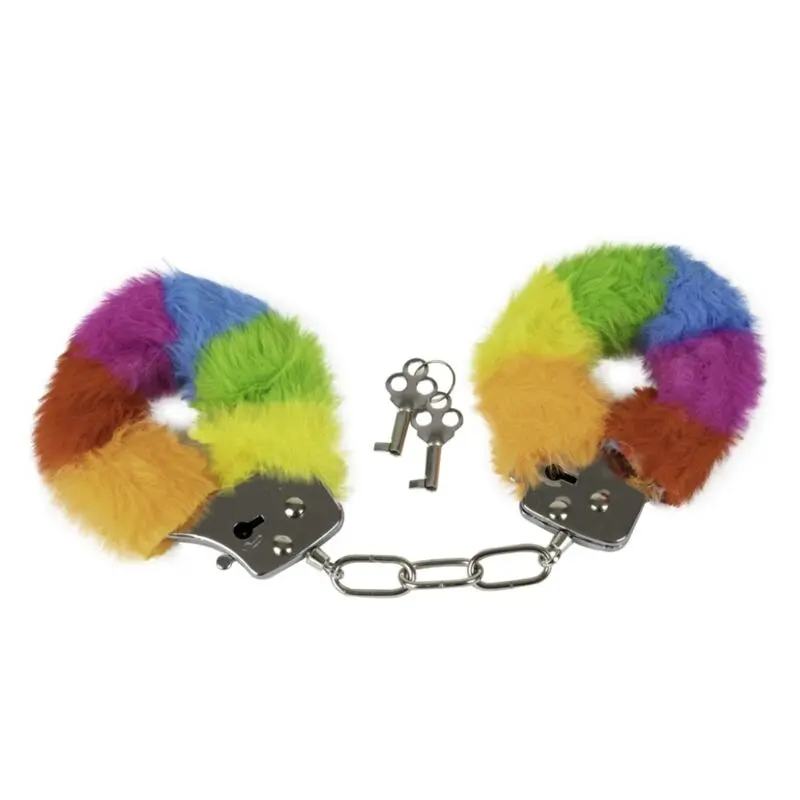 Metal Handcuffs SPENCER & FLETWOOD Rainbow Lined Photo 6