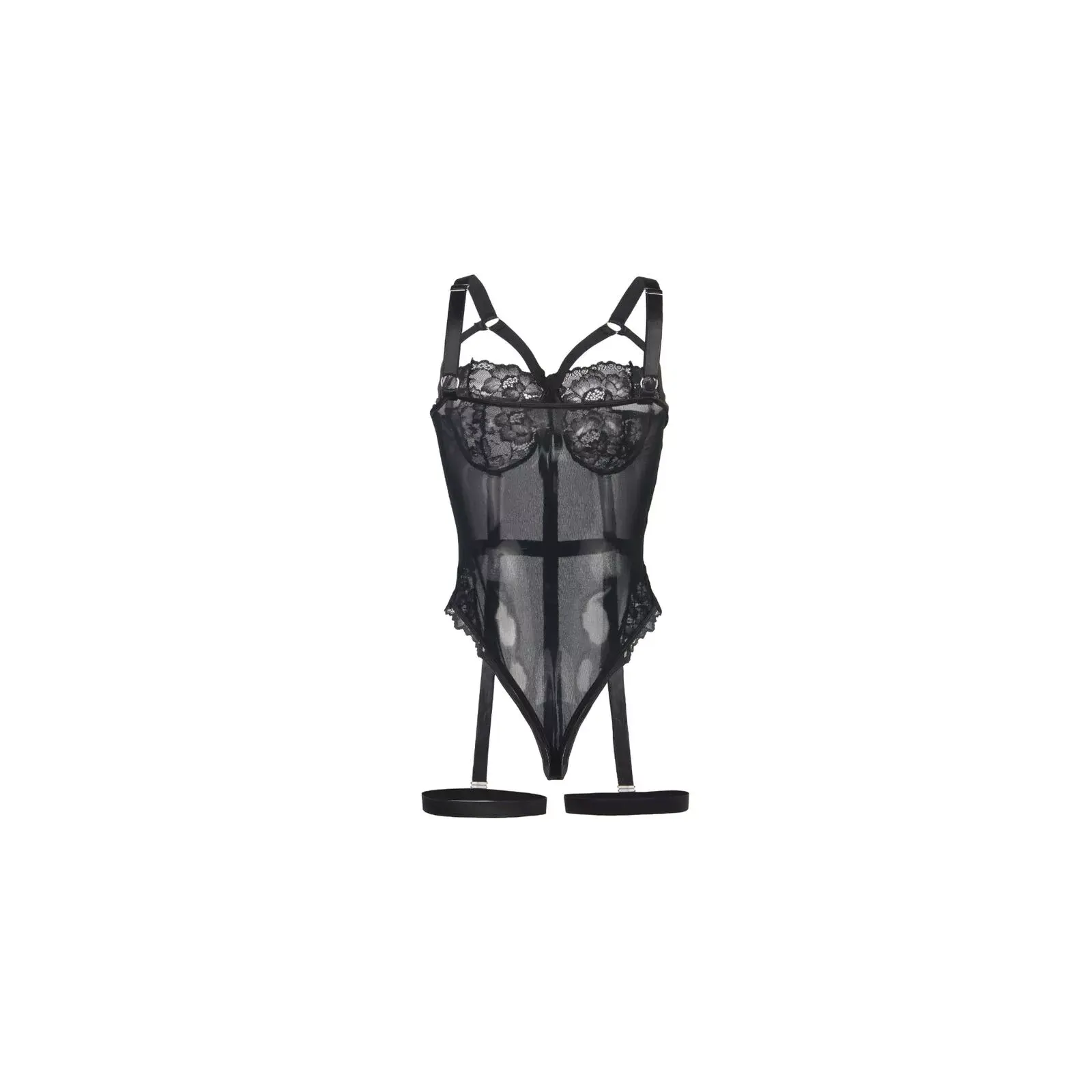 BRUMA SECRET CLÉMENCE TEDDY - Black Lace Teddy Photo 4