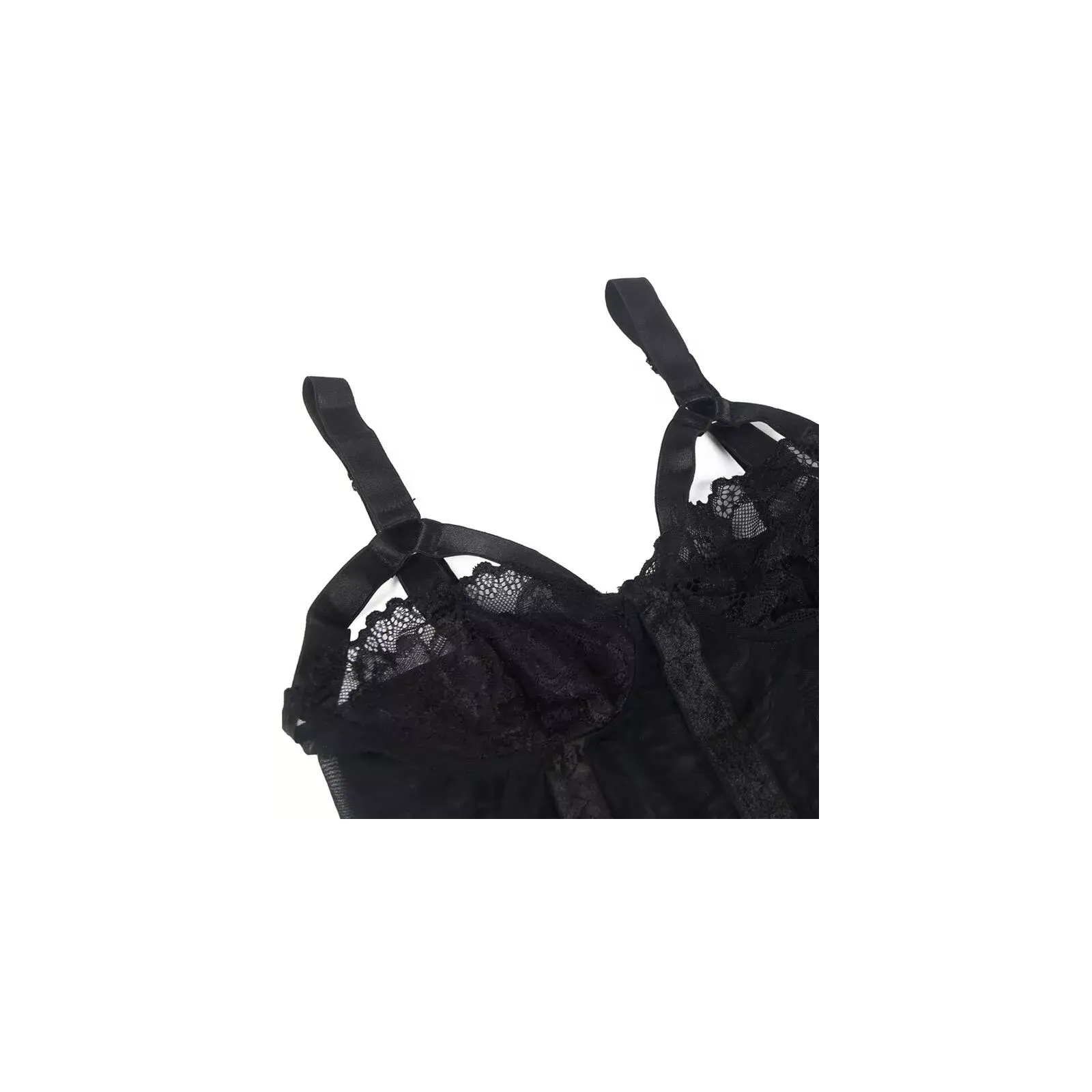 BRUMA SECRET CLÉMENCE TEDDY - Black Lace Teddy Photo 5