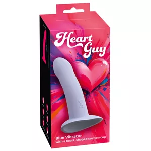 Вибратор You2Toys Heart Guy Blue — силиконовый, водонепроницаемый, перезаряжаемый, длина 17 см, вставляемая 16 см, Ø 3.8 см, 10 режимов вибрации