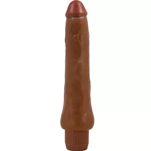 Vibrators BAILE Dryad Realistic 25 cm, silikons, mulatto krāsa, ūdensizturīgs, ar vairākiem režīmiem