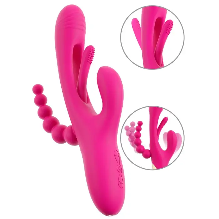 Silicone vibrator Sweet Smile Triple Vibe with Flicking Tongue Photo 2