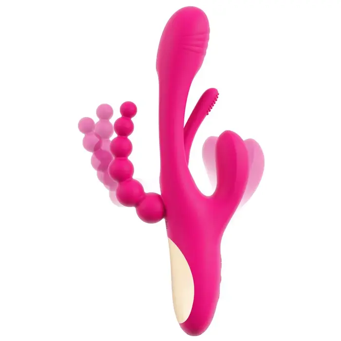 Silicone vibrator Sweet Smile Triple Vibe with Flicking Tongue Photo 9
