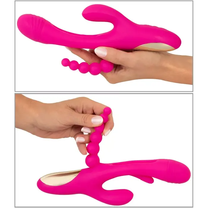 Silicone vibrator Sweet Smile Triple Vibe with Flicking Tongue Photo 10