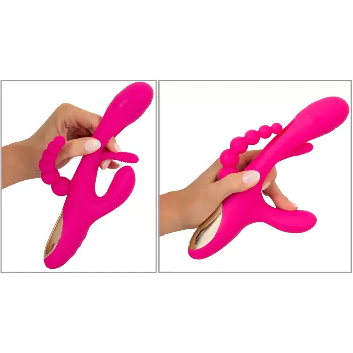 Silicone vibrator Sweet Smile Triple Vibe with Flicking Tongue Photo 11