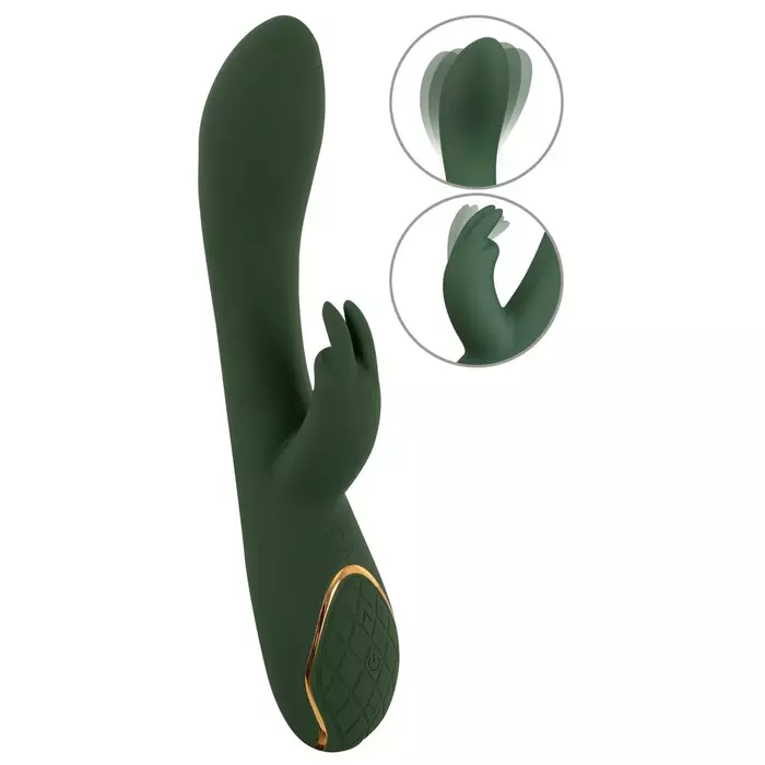 Vibrators Emerald Love Luxurious Rabbit — dubultdarbības silikons Photo 2