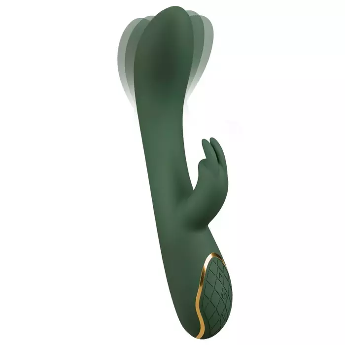 Vibrators Emerald Love Luxurious Rabbit — dubultdarbības silikons Photo 6