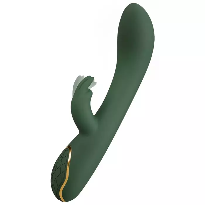 Vibrators Emerald Love Luxurious Rabbit — dubultdarbības silikons Photo 7
