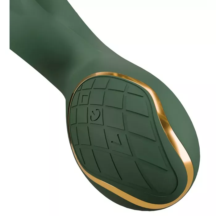 Vibrators Emerald Love Luxurious Rabbit — dubultdarbības silikons Photo 8