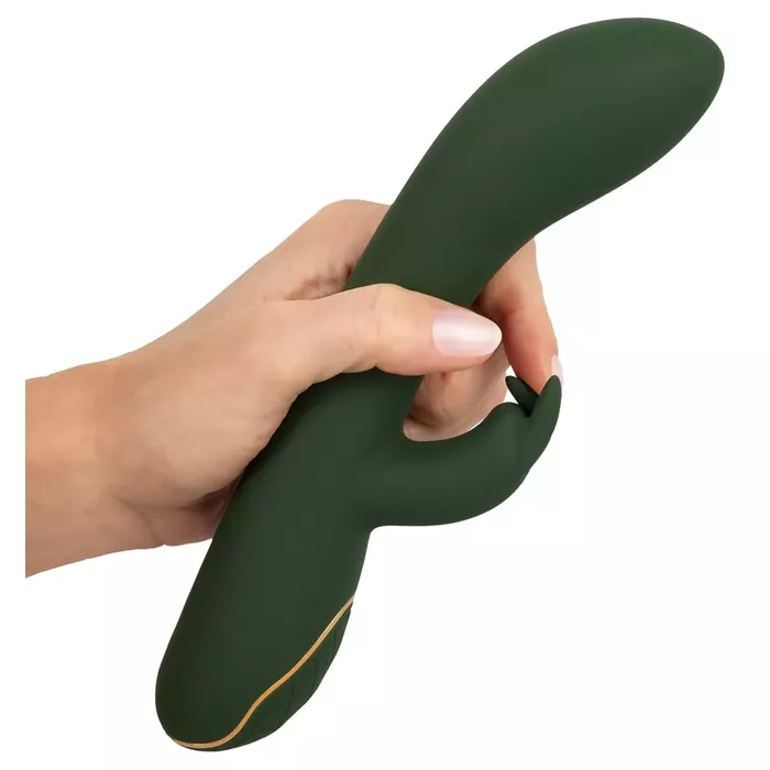 Vibrators Emerald Love Luxurious Rabbit — dubultdarbības silikons Photo 10
