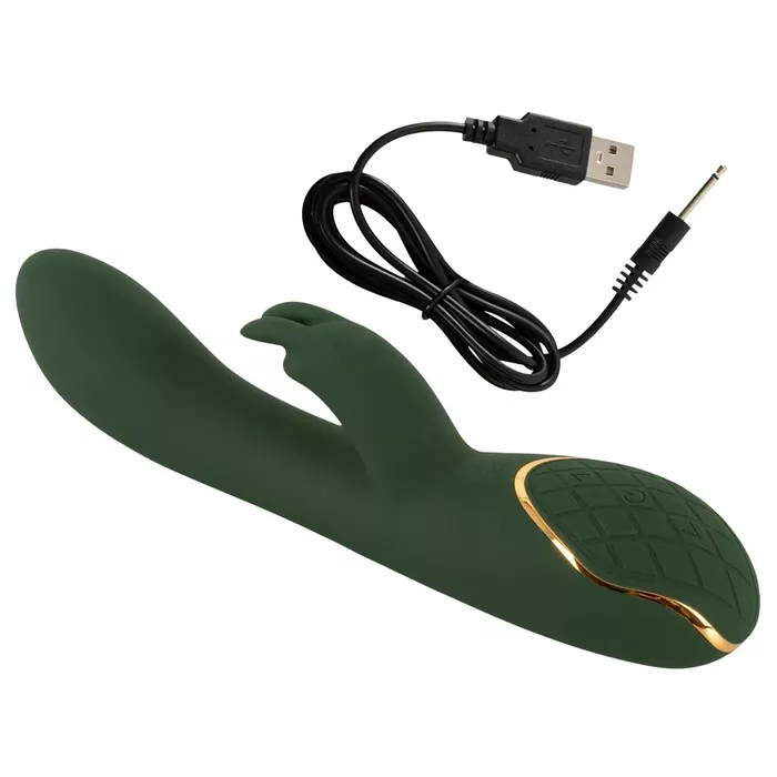 Vibrators Emerald Love Luxurious Rabbit — dubultdarbības silikons Photo 12