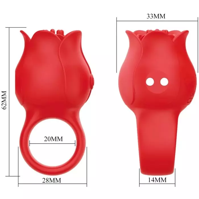 Finger vibrator pretty love Jae — rose-shaped, 10 modes Photo 6
