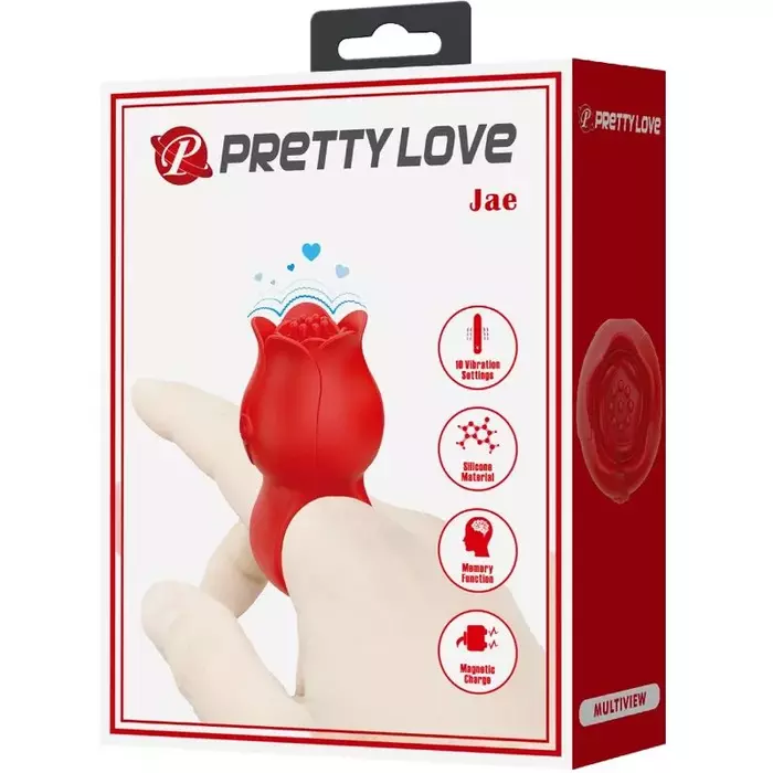 Finger vibrator pretty love Jae — rose-shaped, 10 modes Photo 9