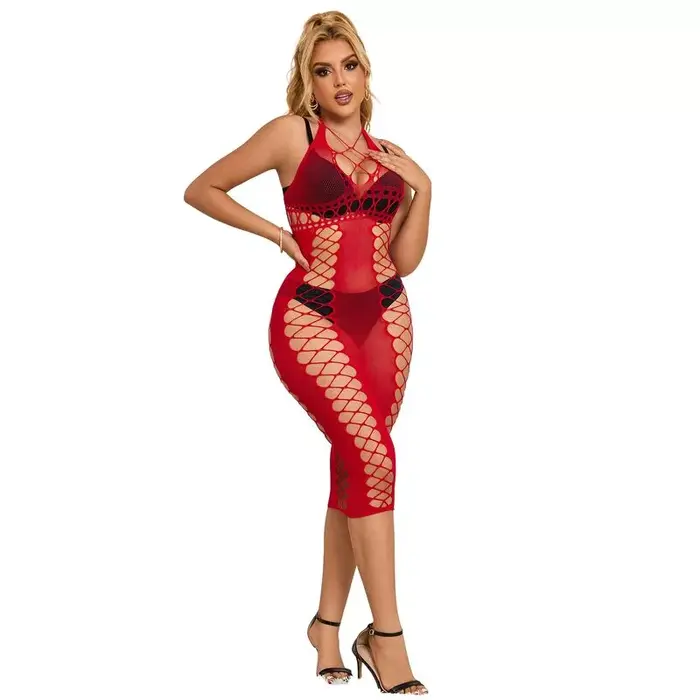Длинное красное платье-сетка SUBBLIME 952327 Photo 3