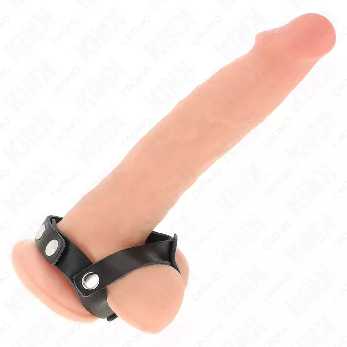 Кожаное кольцо и разделитель яичек KINK RING POWER D-241253 Photo 2