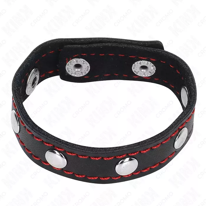 Penis ring KINK RING POWER Leather with spikes Photo 4
