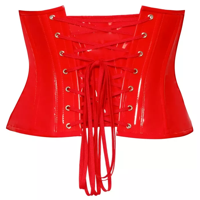 Vinyl waist cincher Black Level — red L Photo 7