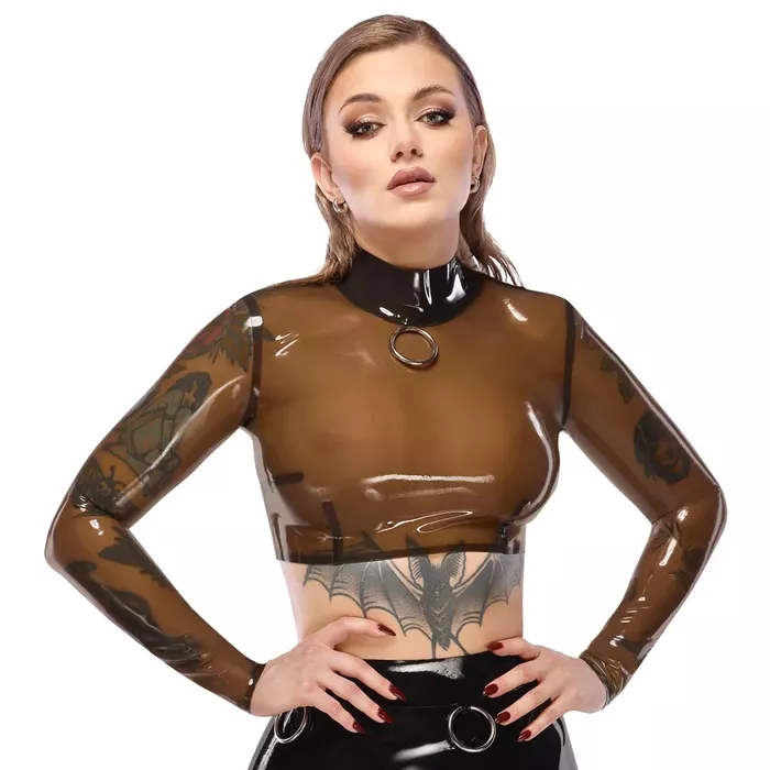 Late x Latex Shirt XL — natural latex crop top Photo 2
