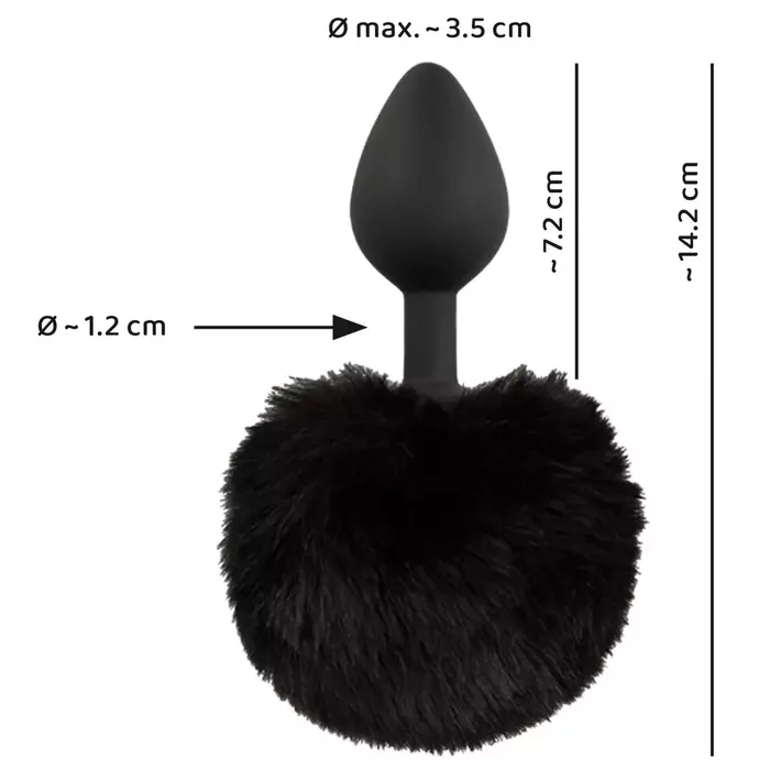 Anal plug You2Toys Fluffy Tail Black M Photo 10