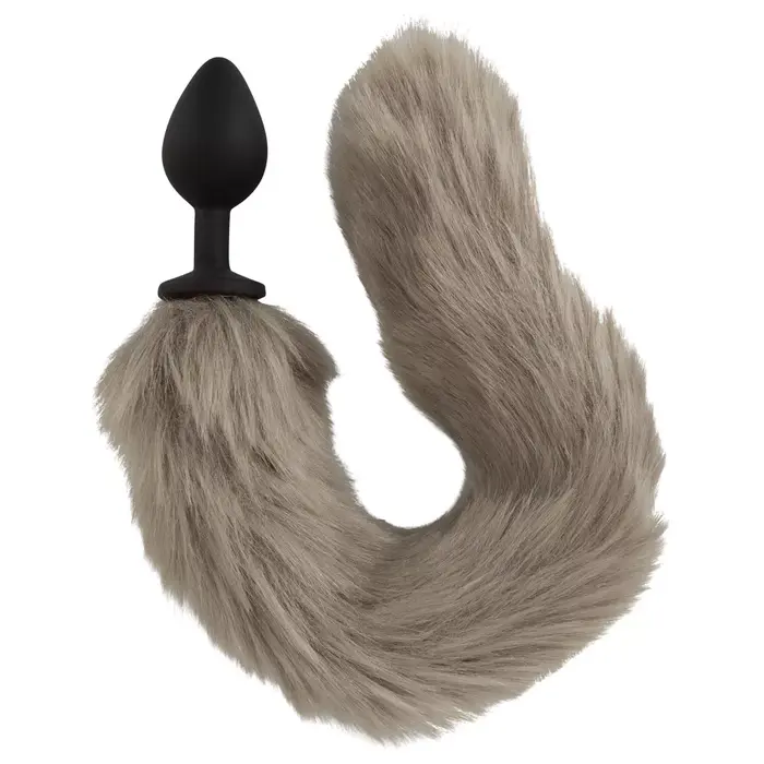 Anal plug You2Toys Fluffy Tail Grey — silicone plug Photo 3