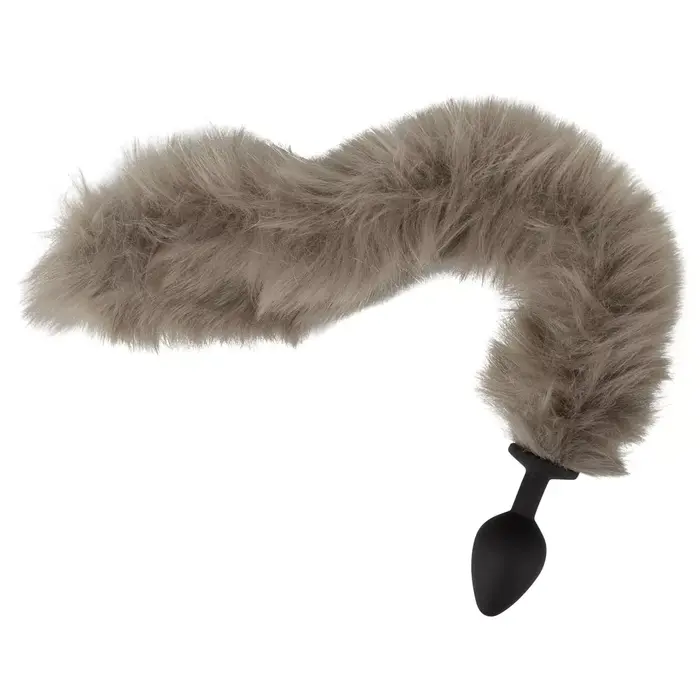 Anal plug You2Toys Fluffy Tail Grey — silicone plug Photo 4