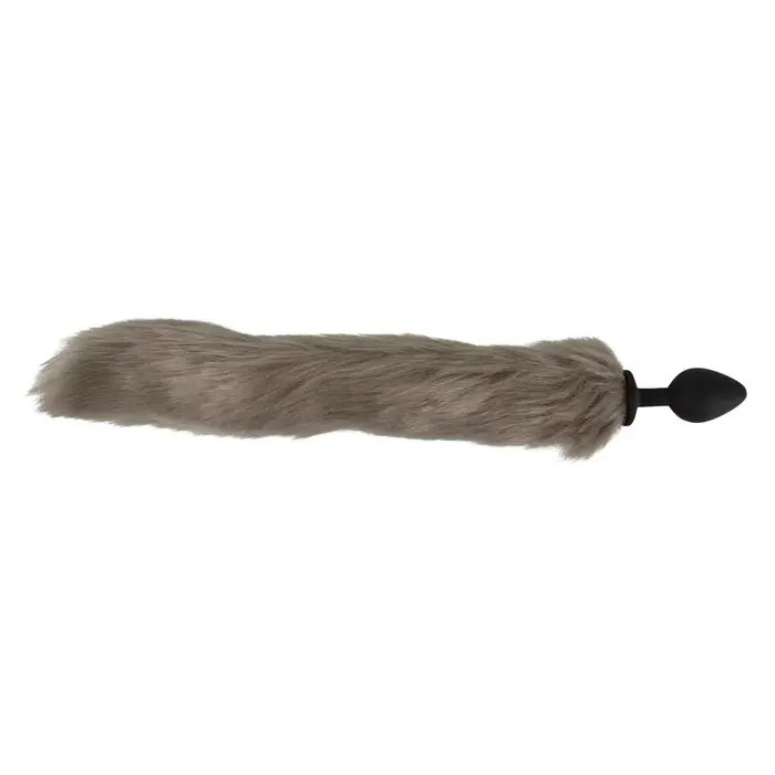 Anal plug You2Toys Fluffy Tail Grey — silicone plug Photo 5
