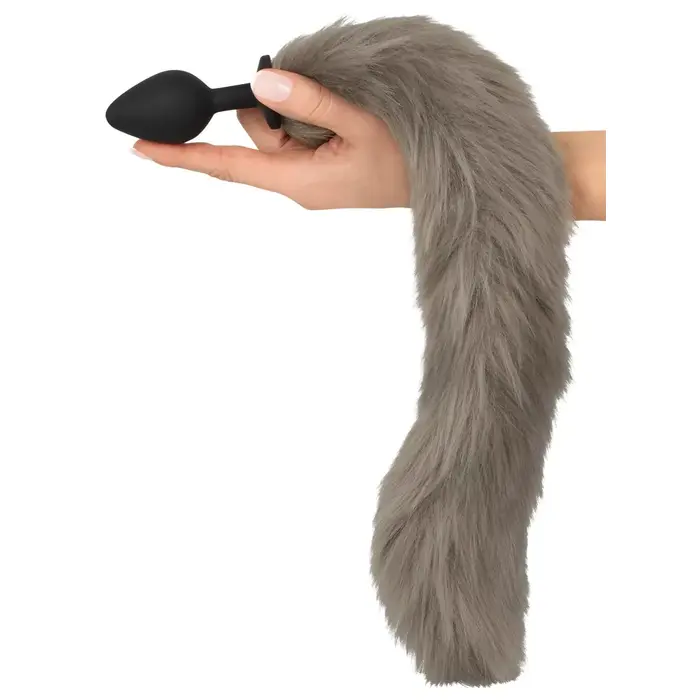 Anal plug You2Toys Fluffy Tail Grey — silicone plug Photo 6