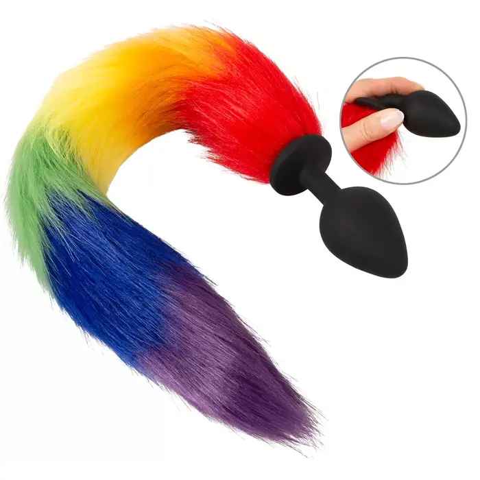 Anālais dīļis You2Toys Fluffy Tail Rainbow — silikons, 42 cm Photo 2