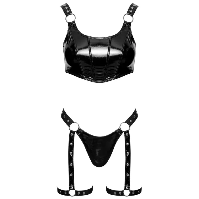 Комплект Black Level Vinyl Top and Thong M Photo 8