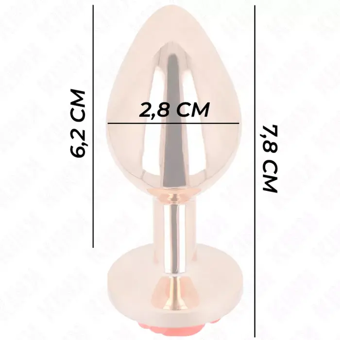 Anal plug KINK PLEASURE PLUGS PINK GOLD S Photo 4