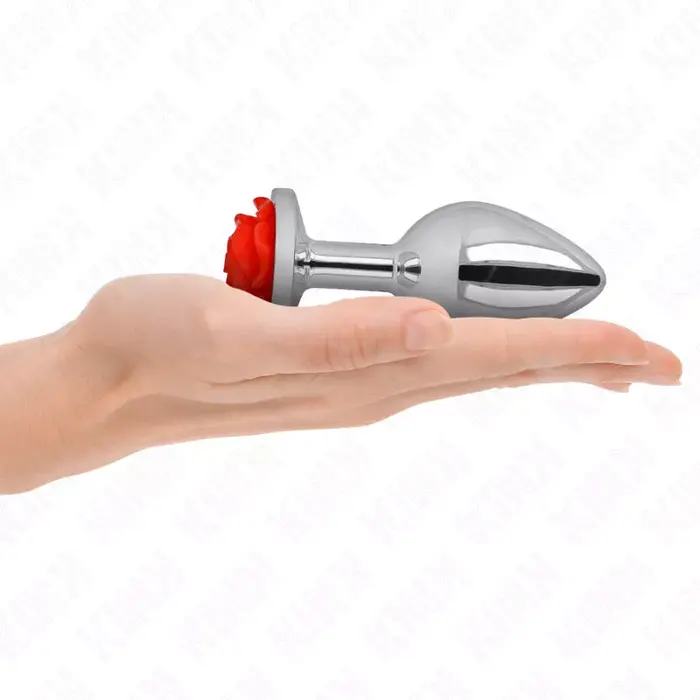 Anal plug KINK PLEASURE PLUGS Rose Red Size L Photo 3