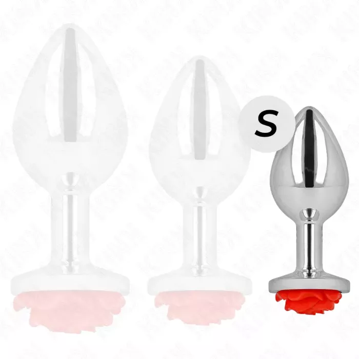 Anālā ķīlīte KINK PLEASURE PLUGS ROSE RED Size S Photo 3