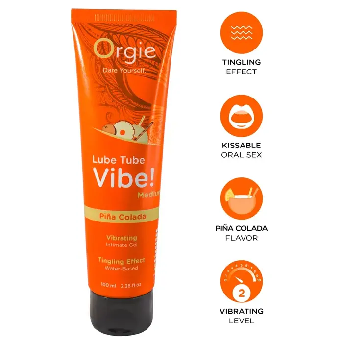 Orgie Lube Tube Vibe! Piña Colada 100 ml lubricant Photo 2