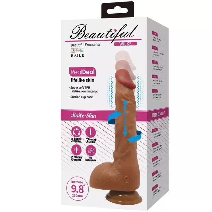 BAILE Beautiful Wilks 5 — reālistisks 25 cm vibrators Photo 11