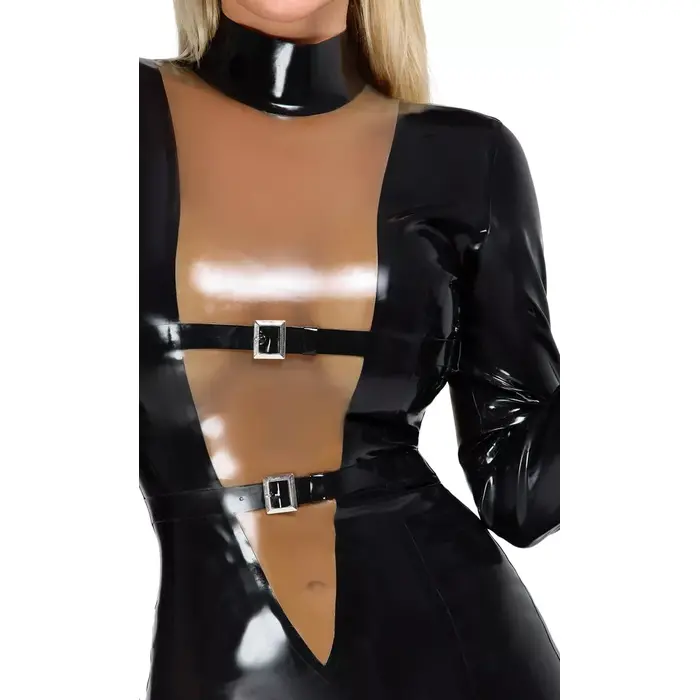 Late x Latex dress XL — knee-length black latex Photo 6