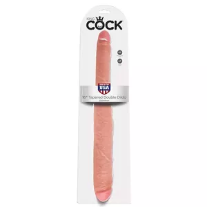 Dildo dubultais King Cock Slim Flesh 40.6 cm